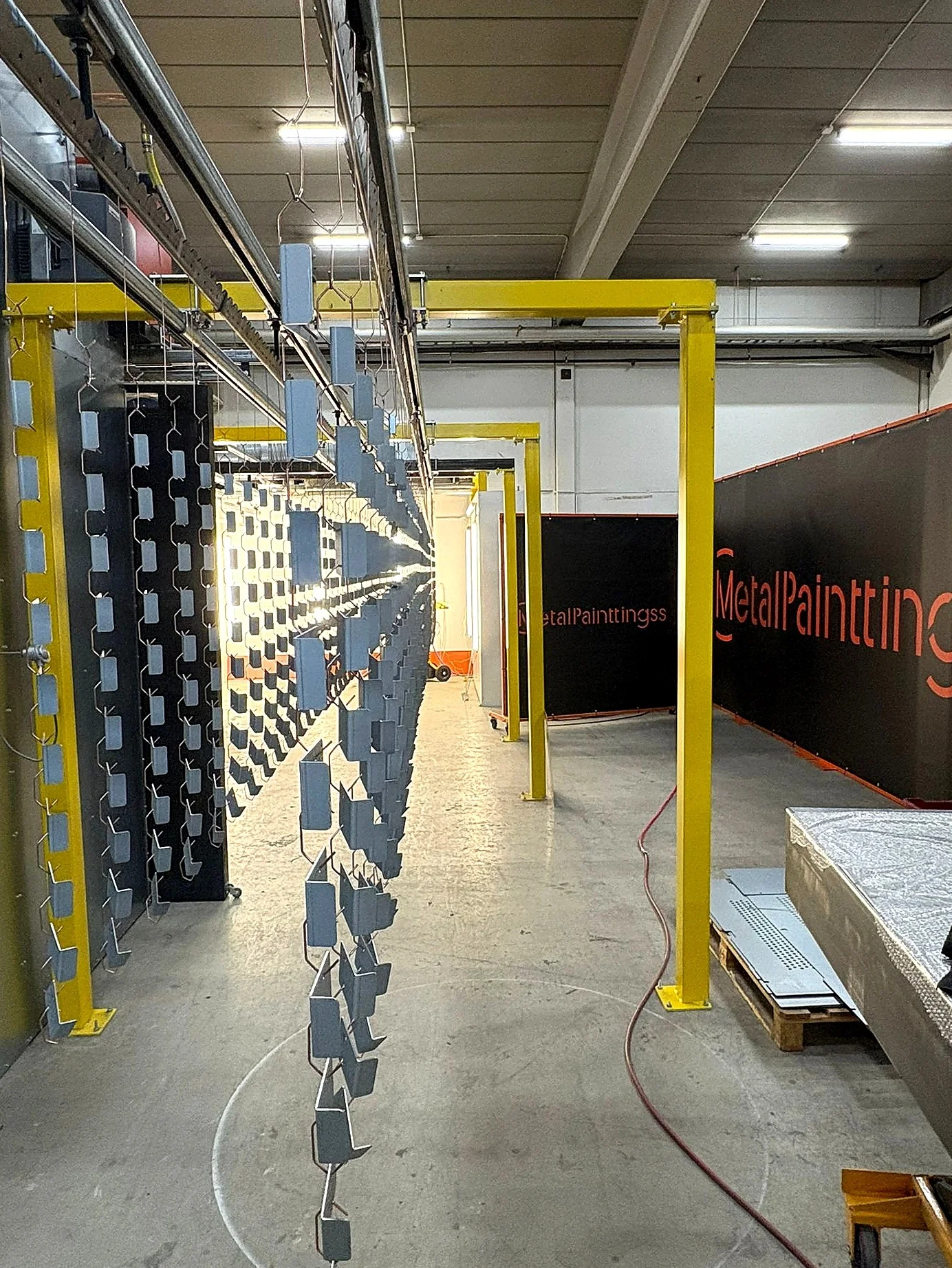 Powder coated metal parts